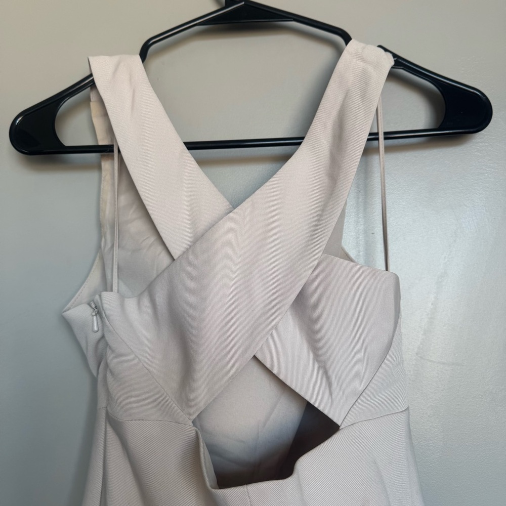 AMSALE Fiona Dress in Champagne Cream in Size 0 - Picture 3 of 4